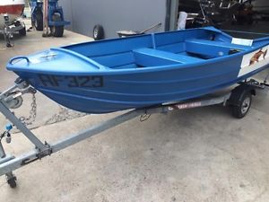 Savage Kestrel 3.75m Blue Painted Aluminium Boat with Suzuki 8hp 4 stroke