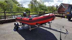 Quicksilver 380HD inflatable boat with trailer and extras, excellent condition