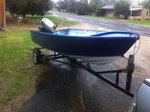 Boat tinnie 9.9 nissan trailer