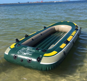 Seahawk 4 - 4 Seat Inflatable Boat with 56 Lb electric motor