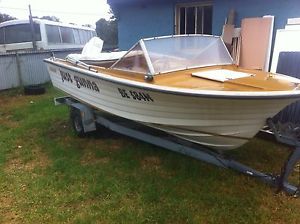 Boat fishing ski boat trailer 70 hp johnson  boat and trailer have rego