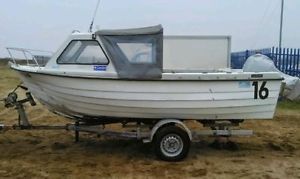 Shetland Alaska 500 Fishing Boat with Road Trailer and Honda 50 hp Outboard