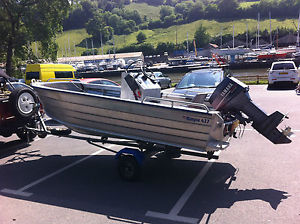 Aluminium 14ft boat 30hp yamaha galvanised trailer