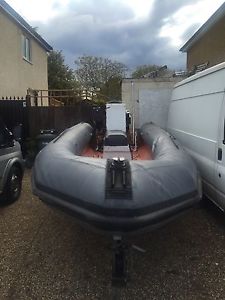 Avon Rib Boat 75hp Marina Engine 5hp Mercury engine and trailer