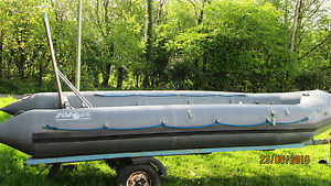 AVON 14FT INFLATABLE RIB WITH TRAILER