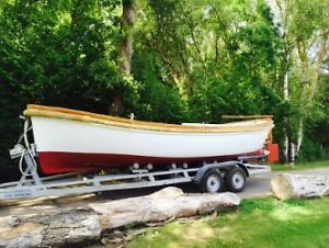 converted lifeboat, launch, motorboat, boat