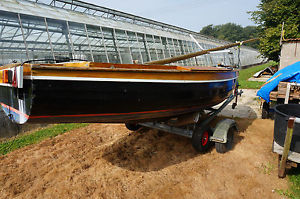 Salcombe yawl No.73 masts spars sails rigging rudder centre plate complete boat.