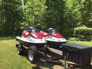 Two 2008 Seadoo GTI 155 Jet Skis w/trailer