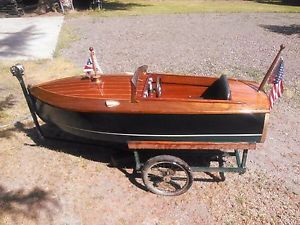 Radio controled wood boat, 6ft in length