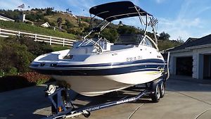 2005 Four Winns 194 Fun Ship Deck Boat, Original Owner, Wakeboard Tower, Perfect