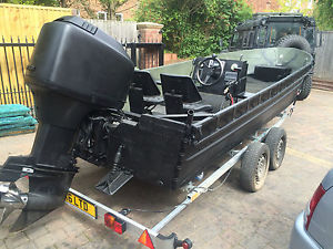 Rare Army LAAB Fast Fishing Boat Aluminium 18'+ boat with new Trailer