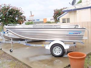 Aluminium 4.0m Tinny Fishing Boat Hull and Trailer Only!