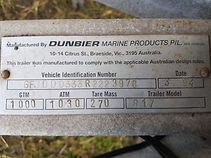 Dunbier Boat Trailer suit 5.4m boat