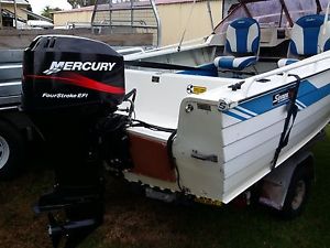 Savage osprey 4.8m aluminum 60hp mercury 4 stroke 78 hours boat lowrance