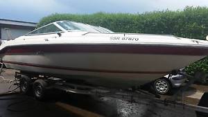 SEARAY 220 CUDDY, CIRCA  2000 5.7 MERCRUISER, PROJECT, SNIPE TWIN AXLE TRAILER