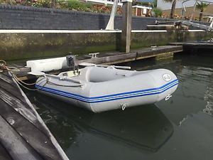 inflatable boat with 2hp mariner outboard