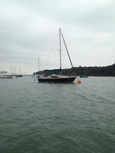 copeland foxcub bilge keel yacht on trailer