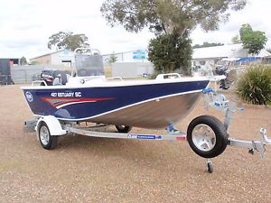 Clark 427 Estuary Side Console, Great tinny fishing boat plate hull with 50hp