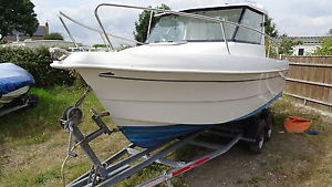 FISHING BOAT MG605 sim to quicksilver 75hp mercury 4 stroke100HRS. galv trailer