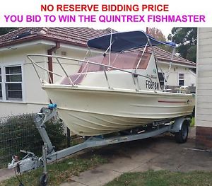 TOW&GO Aluminum Quintrex 17ft 5.2m fishing family boat 60hp Yamaha 8hp 4st Honda