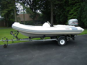 AVON RIB BOAT DL400 50 HP MARINER SNIPE TRAILER