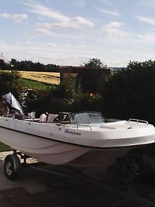 wilson flyer 14ft boat with trailer, yamaha four stroke outboard