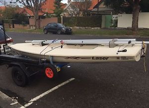 Laser Sailing Boat and Trailer