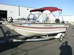 Smoker Craft Aluminum Fishing Boat 16 ft 50, 9.9 HP outboard motor trailer