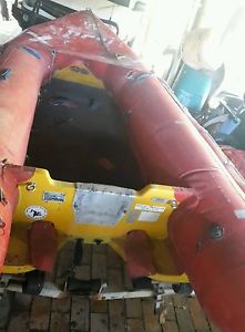 RIB & IRB rescue inflatable boat. 3.8m fiberglass hull and trailer