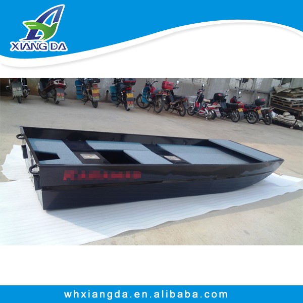 flat-bottomed aluminum jet boat