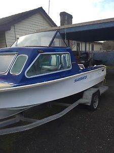 Fishing Boat  Half Cabin  With Rego On Boat And Trailer