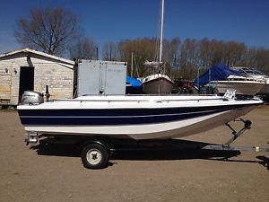 Dory Boat 16' Sport Fishing Honda 4stroke 10hp & Galvanized Trailer