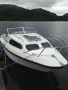 Shetland 570 Cabin Cruiser 80 Hp outboard and trailer. Ready to go!