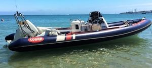 COBRA 7.5MTR RIB, 200HP EVINRUDE  ETEC less then 20HRS from new, ROLLER TRAILER