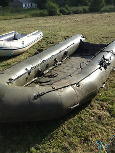 INFLATABLE RIB (EX ARMY/ FORCES) 5.2M X 2.1M .. ROLL OUT ALUMINIUM FLOOR