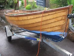 Wooden Clinker Dinghy, King Billy/ Huon Pine, 4m. Historic.