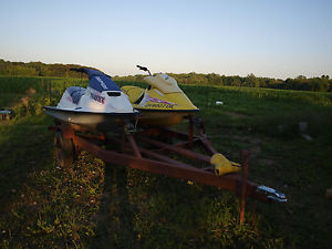 Pair of Jet Skis with Custom Heavy Duty Trailer