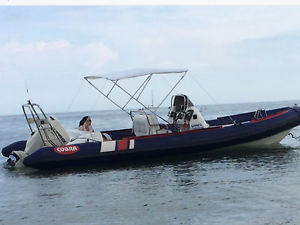 COBRA 7.5MTR RIB, 200HP EVINRUDE  ETEC 28HRS from new, ROLLER TRAILER