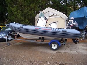 EXCEL VANTAGE 470 4.7M RIB RIGID INFLATABLE BOAT/ SUZUKI 40HP/ ROLLER TRAILER