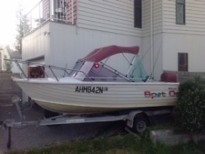 aluminium boat - 15ft Stacer Kingfisher Runabout 40 Hp Mercury outboard