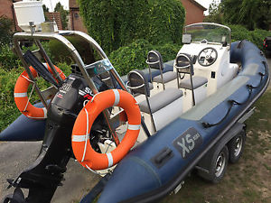 XS RIBs 6.5m RIB (rigid inflatable boat) with Suzuki 140 4-stroke & trailer