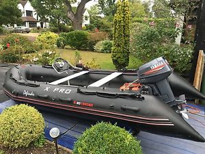 X PRO 420 ALLOY DECK INFLATABLE BOAT SIB COMMANDO, SIMILAR TO ZODIAC BOMBARD