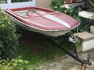 Pride Starfire 15'/4.5M Short Shaft fiberglass boat and trailer Project AS-IS