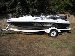 Mercury 240Hp EFI V6, M-2 Jet Drive, Bimini Top, Trailer, Cover, Nice Boat !!