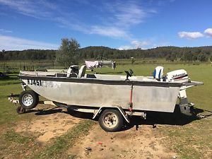 fishing boat , alloy tinnie punt with 30hp Johnson VIC registered