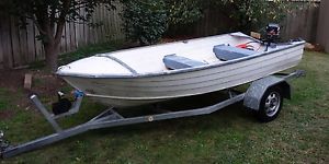 Aluminium 12ft Boat Tinnie, Trailer & Motor