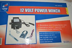 WINCH PORTABLE BOAT JETSKI QUAD BIKE TRAILERS  12V  900KG LOAD HAIGH AW1000