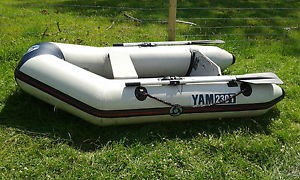 INFLATABLE BOAT & SIT ON KAYAK & YAMAHA 2HP OUTBOARD ENGINE DINGY TENDER