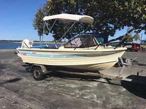 Quintrex Lazeabout Runabout Boat 60hp Evinrude 2010 Etec