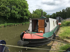 47' traditional narrowboat with moorings, fine hardwood interior, two stoves